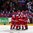 MINSK, BELARUS - MAY 11: Russia's Alexander Ovechkin #8 celebrates with Dmitri Orlov #23, Viktor Tikhonov #10, Sergei Plotnikov #16 and Danis Zaripov #25 after his first period goal against Finland during preliminary round action at the 2014 IIHF Ice Hockey World Championship. (Photo by Andre Ringuette/HHOF-IIHF Images)

